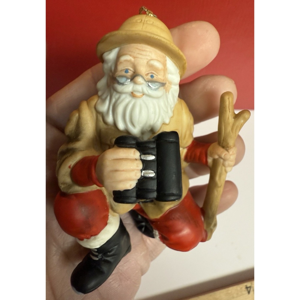 Danbury‎ Mint Santa Around the World Africa Christmas Ornament Binoculars Safari